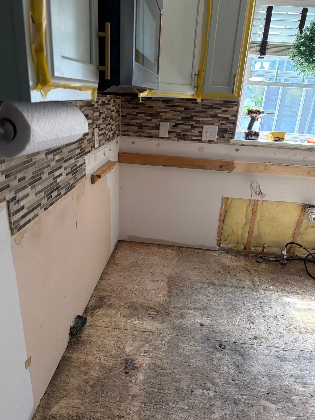 Containment setup for mold remediation in Foster Estates home